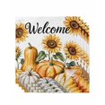 thumbnail image 1 of Orange Pumpkin Fall Cloth Napkins Set of 4 Reusable Dinner Napkins, Thanksgiving Sunflower Autumn Botanical Cocktail Napkin Washable Table Napkins for Wedding/Holiday Party/Baby Shower 20"x20", 1 of 7