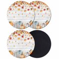 thumbnail image 1 of Orange Pumpkin Fall Coasters Set of 4, Absorbent Coasters for Drinks, Thanksgiving Sunflower Maple Leaves Autumn Coaster for Desk Coffee Table Protection, Home Decor House Warming Gifts 4", 1 of 8