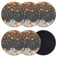 thumbnail image 1 of Orange Pumpkin Fall Coasters Set of 6, Absorbent Coasters for Drinks, Sunflower Thanksgiving Botanical Leaves Coaster for Desk Coffee Table Protection, Home Decor House Warming Gifts 4", 1 of 8