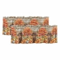 thumbnail image 1 of Orange Pumpkin Fall Curtain Valances for Windows, Kitchen Valance Window Treatments Panel 2 Pack, Cattle Thanksgiving Checkered Farmhouse Wooden Short Curtains for Bathroom Bedroom 60 x 18 Inch, 1 of 8