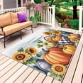thumbnail image 1 of Orange Pumpkin Fall Outdoor Rug for Patio/Deck/Porch, Non-Slip Large Area Rug 6 x 9 Ft, Sunflower Thanksgiving Botanical Indoor Outdoor Rugs Washable Area Rugs, Reversible Camping Rug Carpet Runner, 1 of 8