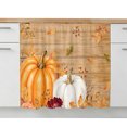 thumbnail image 1 of Orange Pumpkin Fall Oven Skirt Curtain for Kitchen Decor 28"x35", Thanksgiving Wooden White Botanical Self Adhesive Stove Curtains Skirt Cabinet Curtains for Bathroom Laundry Room, 1 of 8