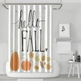 thumbnail image 1 of Orange Pumpkin Hello Fall Maple Leaf Shower Curtain,Washable Show Curtain with Hooks Vintage Polyester Fabric Curtains for Thanksgiving Day Fall Party Home Decor, 1 of 5
