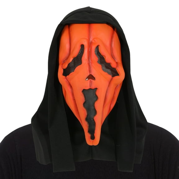 Orange Pumpkin Screaming Mask - Halloween Costume Accessories