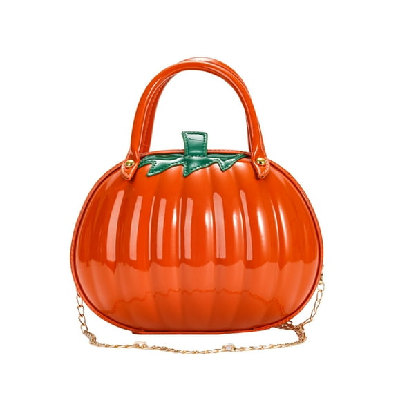 Orange Pumpkin Shape Crossbody Bag For Women With Fashionable Small Fresh Style Autumn Fall Handbag For Daily Use 1.32Lb