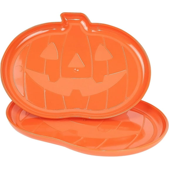 Orange Pumpkin Shaped Serving Tray Tableware Board Platter Halloween Party Decoration Candy Snack