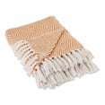 thumbnail image 1 of Orange Pumpkin Spice X-Diamond Cotton Geometric Throw 50x60, 1 of 7