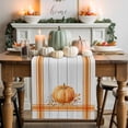 thumbnail image 1 of Orange Pumpkin Table Runner, Autumn Thanksgiving Kitchen Dining Table Decoration for Home Party Decor 13x70 Inches, 1 of 9