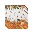 thumbnail image 1 of Orange Pumpkins Fall Cloth Napkins Set of 4, Washable Reusable Dinner Cocktail Napkin for Kitchen Party Wedding Banquet Holiday Baby Shower Table Decor Autumn Botanical Watercolor, 1 of 7