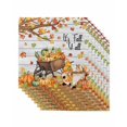 thumbnail image 1 of Orange Pumpkins Fall Cloth Napkins Set of 8 Reusable Dinner Napkins, Thanksgiving Maple Gnomes Country Wood Cocktail Napkin Washable Table Napkins for Wedding/Holiday Party/Baby Shower 20"x20", 1 of 7