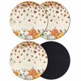 thumbnail image 1 of Orange Pumpkins Fall Coasters Set of 4, Absorbent Coasters for Drinks, Sunflower Leaves Coaster for Desk Coffee Table Protection, Home Decor House Warming Gifts 4", 1 of 8