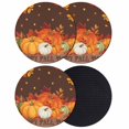 thumbnail image 1 of Orange Pumpkins Fall Coasters Set of 4, Absorbent Coasters for Drinks, Thanksgiving Autumn Maple Leaves Brown Coaster for Desk Coffee Table Protection, Home Decor House Warming Gifts 4", 1 of 8