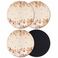 thumbnail image 1 of Orange Pumpkins Fall Coasters Set of 4, Absorbent Coasters for Drinks, Thanksgiving Flowers Autumn Leaves Coaster for Desk Coffee Table Protection, Home Decor House Warming Gifts 4", 1 of 8