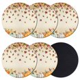 thumbnail image 1 of Orange Pumpkins Fall Coasters Set of 6, Absorbent Coasters for Drinks, Thanksgiving Maple Leaf Sunflower Autumn Coaster for Desk Coffee Table Protection, Home Decor House Warming Gifts 4", 1 of 8