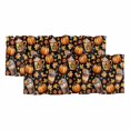 thumbnail image 1 of Orange Pumpkins Fall Curtain Valances for Windows, Kitchen Valance Window Treatments Panel 2 Pack, Thanksgiving Autumn Botanical Coffee Rod Pocket Short Curtains for Bathroom Bedroom 60 x 18 Inch, 1 of 8