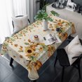 thumbnail image 1 of Orange Pumpkins Fall Table Cloth Waterproof Tablecloths, Sunflower Thanksgiving Botanical Rustic Tablecloth Dining Table Cover for Kitchen Party Tabletop Outdoor, Rectangle Tablecloth 60x120 Inch, 1 of 9