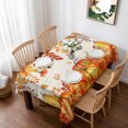 thumbnail image 1 of Orange Pumpkins Fall Table Cloth Waterproof Tablecloths, Thanksgiving Botanical Maple Leaves Falling Tablecloth Dining Table Cover for Kitchen Party Tabletop Outdoor, Rectangle Tablecloth 60x84 Inch, 1 of 9