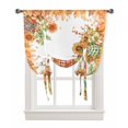 thumbnail image 1 of Orange Pumpkins Fall Thanksgiving Tie Up Curtains for Kitchen Bathroom Bedroom Windows 63 Inch Length, Maple Leaf Balloon Drape Curtains Shade Rod Pocket Drapery Curtain Panel, 52"x63", 1 of 7