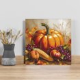 thumbnail image 1 of Orange Pumpkins Fall Wall Art Painting on Canvas, Watercolor Thanksgiving Fruits Canvas Art Home Prints Wall Art Framed Modern Artwork for Living Room Bedroom Wall Decor 8x8in, 1 of 9