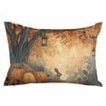 thumbnail image 1 of Orange Pumpkins Throw Pillow Cover 12 x 20 Inch Decorative Pillow Cover Maple Tree Rabbit Vintage Forest Autumn Lumbar Pillowcase Seasonal Rectangle Cushion Case for Couch Sofa Bed Living Room, 1 of 7