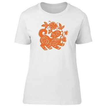 Orange Puppy With Ornaments T-Shirt Women -Image by Shutterstock, Female Small
