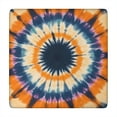 thumbnail image 1 of Orange Purple Blue Tie Dye Mandala Pattern Square Fitted Tablecloth with Elastic Edge,Square Table Cover,Washable Elastic Table Cover for Home Kitchen Party Decor 34"x34", 1 of 6