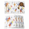 thumbnail image 1 of Orange Purple Diamond Placemats Set of 4, Modern Geometric Middle Century Placemats for Dining Table, Place Mats for Kitchen Tabletop, Waterproof Wipeable Dining Table Mats Set, 1 of 9