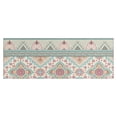 thumbnail image 1 of Orange and Purple Diamond Shaped Geometric Boho Pattern Kitchen Rug Mat,Kitchen Runner Rugs Non Skid Washable,Decorative Kitchen Floor Mats for Kitchen,Sink,Laundry,17"X47", 1 of 5