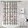 thumbnail image 1 of Orange and Purple Diamond Shaped Geometric Boho Pattern Shower Curtain 72"x72" ,Bathroom Decorative Shower Curtains Set with 12 Hooks,Modern Waterproof Washable Shower Curtain, 1 of 6
