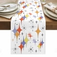 thumbnail image 1 of Orange Purple Diamond Table Runner - 70 Inch Long, Kitchen Dining Table Runner Dresser Scarves, Modern Geometric Middle Century Farmhouse Decor for Coffee Tables Wedding Party Banquet, 1 of 8