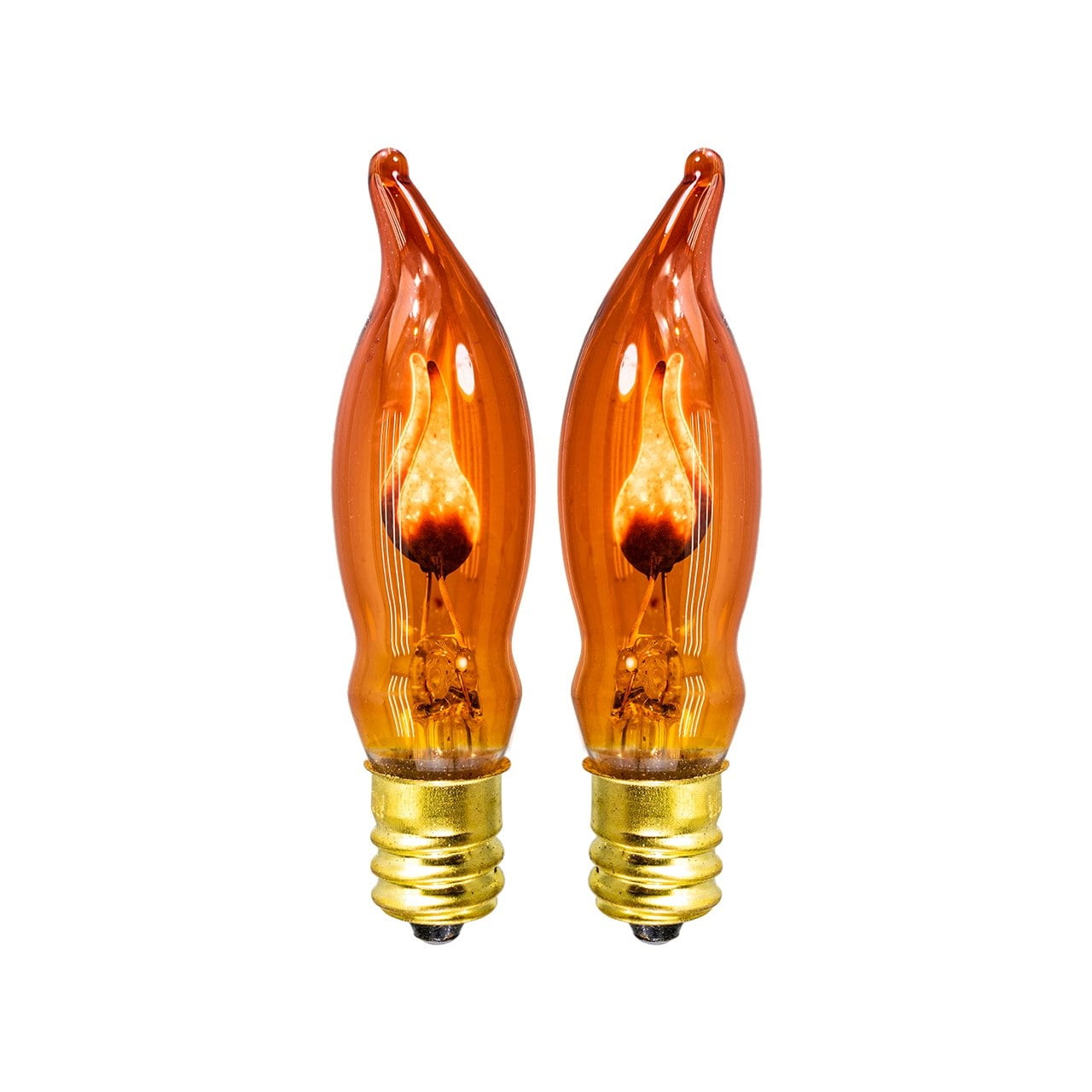 Orange / Purple / Red/ Clear C7 (CA10) Flicker Flame String Light Bulbs ...