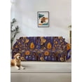 thumbnail image 1 of Orange Purple Spring Floral Sofa Covers for 2-3 Cushion Couch L-Shaped Sectional, Vintage Botanical Summer Flower Washable Sofa Covers Slipcover for Living Room, Couch Cover Blanket 71"x134", 1 of 9