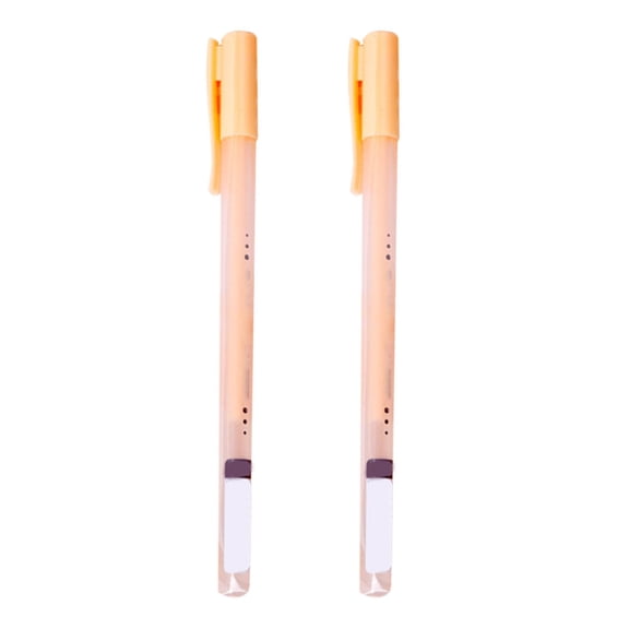 Orange Quick-Dry Glue Pen Set, 2 Pcs - Rollerball Applicator for Precision Adhesive, Ideal for Handmade Stationery and Scrapbooking, 2ml