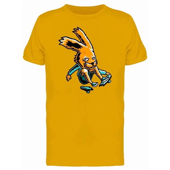 Orange Rabbit Broken Skateboard Tee Men's -Image by Shutterstock