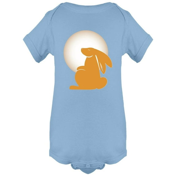 Orange Rabbit On The Moon Bodysuit Infant -Image by Shutterstock, 24 Months