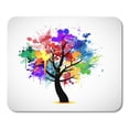 thumbnail image 1 of Orange Rainbow Blue Color Multi Colored Paint Splat Abstract Tree Green Ink Pink Splash Mousepad Mouse Pad Mouse Mat 9x10 inch, 1 of 3
