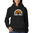 thumbnail image 1 of Orange Rainbow Good Vibes Women Hoodie, Female Small, 1 of 4