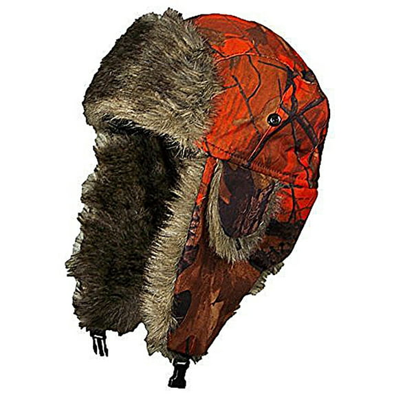 Orange Real Tree Camouflage Hunter/Trapper Winter Hat (One Size)