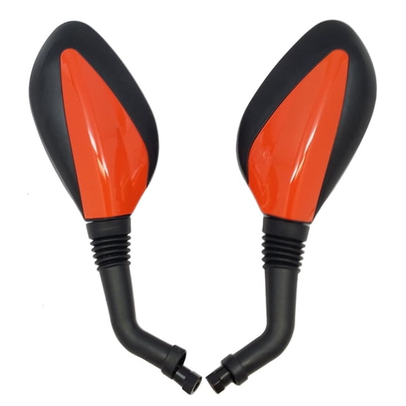 Orange Rear View Mirror 8mm GY6 Scooter Moped Vespa Peace Tao Tao 50cc 150cc 250cc