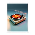 thumbnail image 1 of Orange Record Player - Photography Retro Music Vintage Mid-Century Modern Modern Art Nostalgia Unframed Wall Art Print 8 x 10 inches, 1 of 4