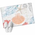thumbnail image 1 of Orange Red Blue Coastal Nautical Large Area Rugs for Bedroom Living Room, Non Slip Carpet Bedside Rug, Beach Sea Turtle Ocean Coral Starfish Rectangle Floor Cover Kitchen Accent Rug 2'x3' for Office, 1 of 9