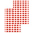 thumbnail image 1 of Orange Red Checkered Kitchen Dish Towels for Drying Dishes Set of 2, Farmhouse Buffalo Plaid Waffle Weave Microfiber Hand Tea Bathroom Towels Quick Dry & Absorbent Towel 15.7x23.6, 1 of 7