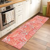 Kitchen Rugs Options Orange Red Coral Coastal Hallway Runner Rugs 2x6 Ft, Kitchen Rugs ...