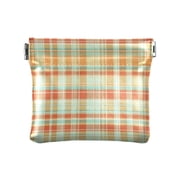 Orange Red Lines Grid Wallet Small PU Leather Change Pouch Wallet for Women