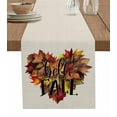 thumbnail image 1 of Orange Red Maple Leaf Table Runner Hello Fall Watercolor Rustic Tablerunners 13 x 90 Inch, Table Decorations Tabletop Scarf for Summer Gathering Holiday Farmhouse Kitchen Dining Decor, 1 of 6