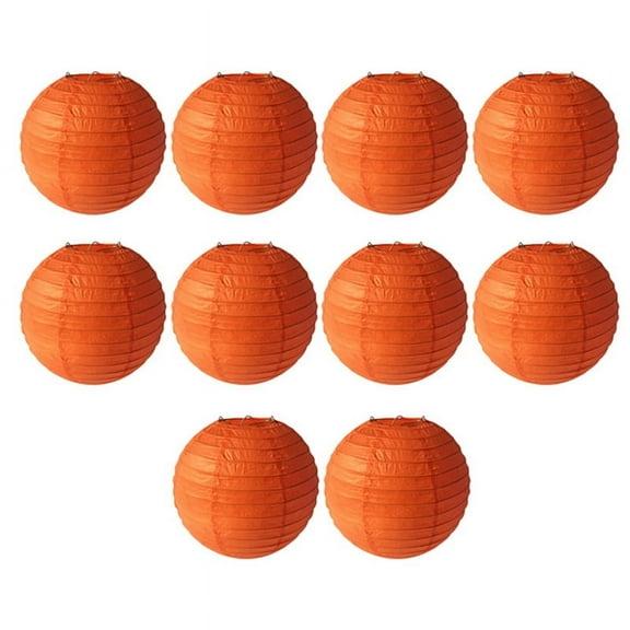 Orange Red Paper Lanterns, Diy Round Lanterns Suitable for Weddings, Shopping Malls, Schools, Outdoor Activities