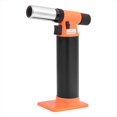 Orange Refillable Butane Micro Torch for Outdoor Barbecue, Cooking