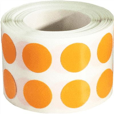 Orange Removable Color Coding Dot Labels | 0.5" Inch | 1,000 Pack