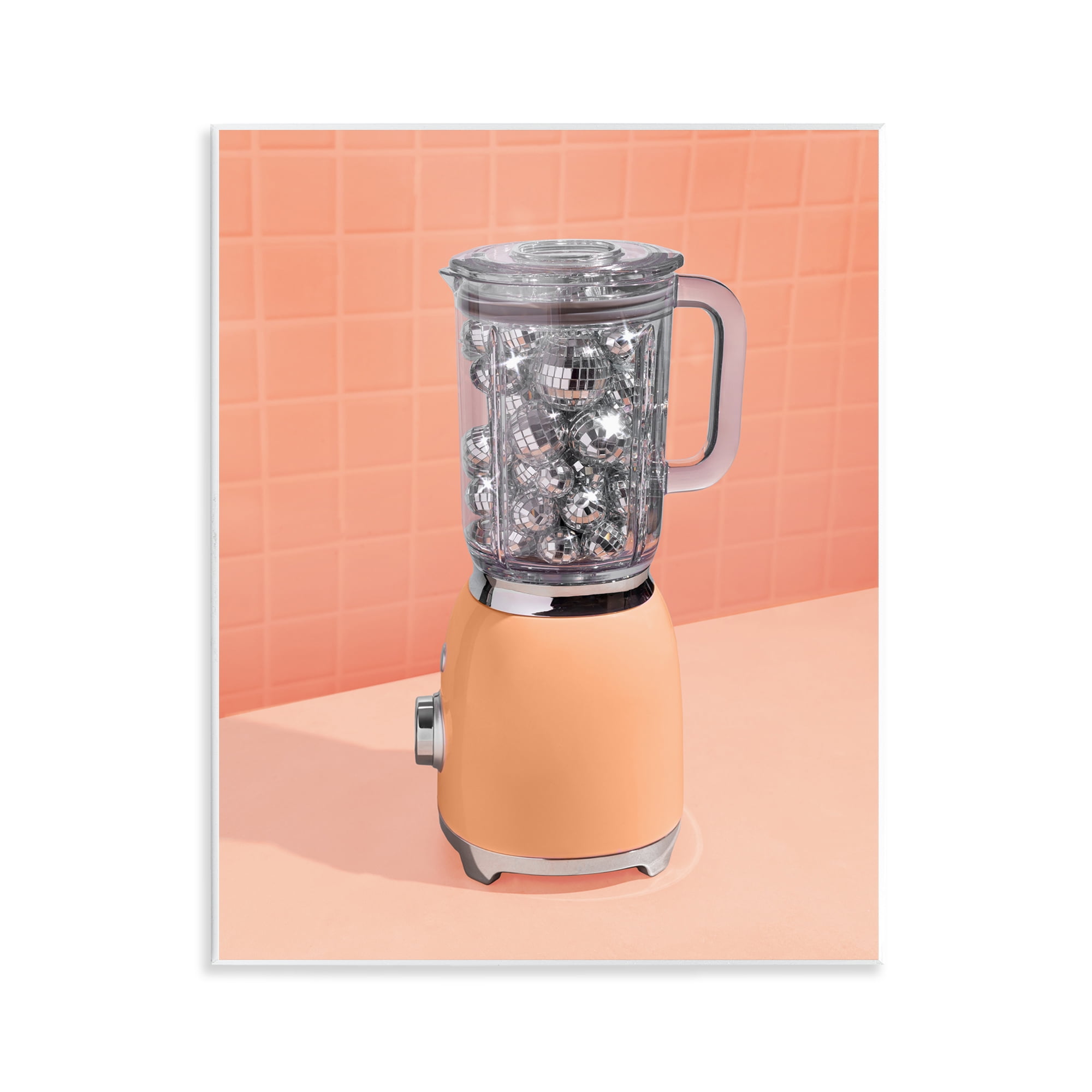 Orange Retro Disco Blender Wall Plaque Art, design by LISH Creative