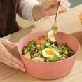 thumbnail image 1 of Orange Reusable Lightweight Salad Bowl, Suitable for Rice, Soup, Snacks, Fruits and Vegetables, Large Capacity, Durable and Easy to Clean, Perfect for Kitchen, Home and Outdoor Use, 1pc, 1 of 6